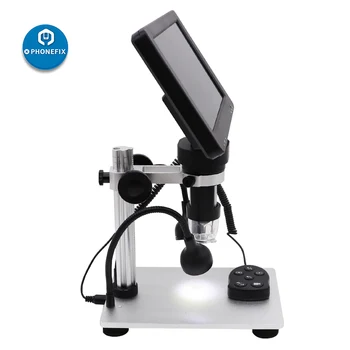 HD 1200X Digitalni Mikroskop s 7 Palčni Zaslon z 8 LED DM9 High definition Industrijske Lupa za Matično ploščo Spajkanje Popravila