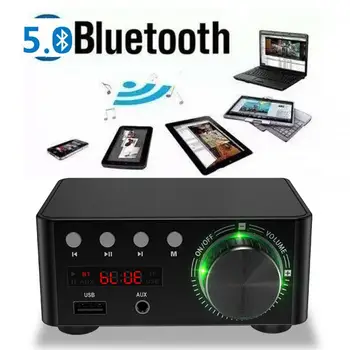 HI-fi Bluetooth 5.0 Digital Power Audio Ojačevalnik Odbor 50WX2 Stereo OJAČEVALNIK Amplificador Domači Kino USB TF Card Player