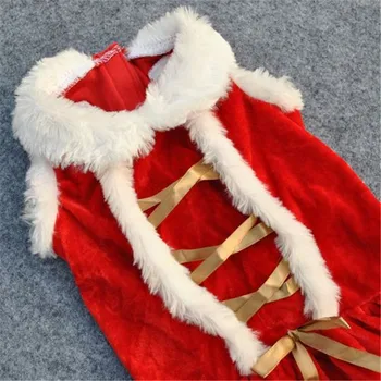 Hišnih Kuža Rdeče Božič Dog Oblačenja Oblačila Santa Doggy Kostumi, Oblačila Toplo Pet Oblačila Pozimi, Jeseni Kostum