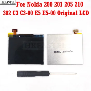 HKFASTEL Originalni Zaslon LCD Za Nokia Asha 200 201 205 210 302 C3 C3-00 E5 E5-00 Zamenjava Zaslona z orodjem