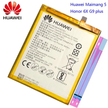 HuaWei Original Baterija HB386483ECW Za Huawei Honor 6X G9 plus Maimang 5 3340mAh Zamenjava Telefon Batteria Akku Hitro Ladjo