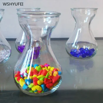 Hyacinth plastične imitacije steklo, prozorno vaza hydroponic steklenico dnevna soba postelji anti-padec kristalno okraski cvet