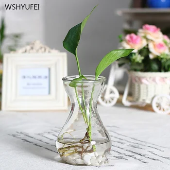 Hyacinth plastične imitacije steklo, prozorno vaza hydroponic steklenico dnevna soba postelji anti-padec kristalno okraski cvet