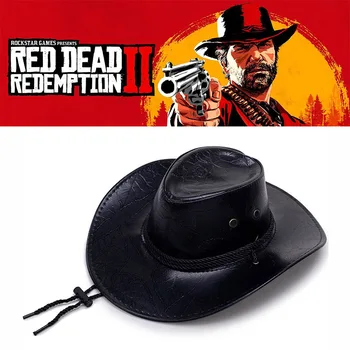 Igra Red Dead Redemption 2 Kavbojski Klobuk Cosplay Kostum Prop Klobuki Usnje Unisex