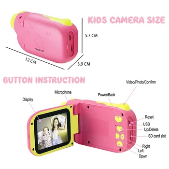 Igrače Kamera Mini 2.2 palčni HD LCD Zaslon Otroci otroški Fotoaparat, Video Snemalnik 20 Milijonov Kamer Zložljive Struktura Za Otroke Darilo
