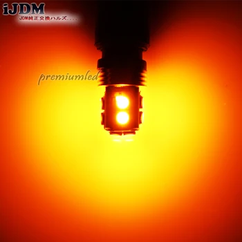 IJDM Canbus Napak 10SMD-3030 H21W BAY9s LED Za avto Povratne Luči ali Parkirnih Luči, Osvetlitev registrske Tablice,Oranžna, rumena
