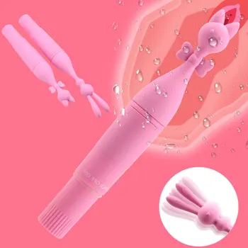 IKOKY Zajec Mačko Vibrator Lizati Klitoris Vagine Stimulator Nastavek Massager Orgazem Vibracijske Palice Sex Igrače za Ženske, G-Spot