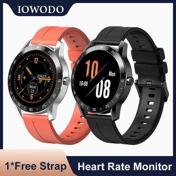 IOWODO X1 Pametno Gledati Fitnes Tracker Srčnega utripa Moški Ženske Zaslon na Dotik 5ATM Nepremočljiva Šport Smartwatch Za iOS Android