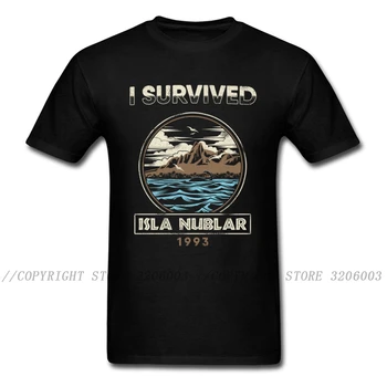 Isla Nublar 1993 Majica Jurassic Park, Tshirt Moški T-shirt Črna Vrhovi Tee Bombaž Oblačil Vintage Grafični Uvježbavanje Majice