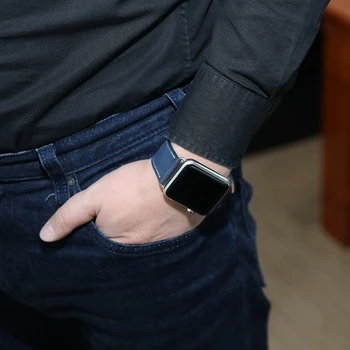IStrap 44 Apple Watch Trak Pravega Usnja za 42mm 40 mm 38 mm Apple Watchband