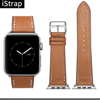 IStrap 44 Apple Watch Trak Pravega Usnja za 42mm 40 mm 38 mm Apple Watchband