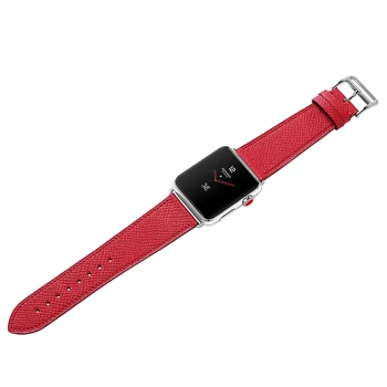 IStrap Usnje Watch Trak za Apple Watch Band Serije 5 4 3 2 1 Rdeče Jabolko Watch Trak Pasu Apple Watch Dodatki