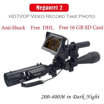 Izboljšanim Anti-Shock Zaslon DIY 850nm IR Nočno Vizijo Riflescope Lov Obsegov Optike Pogled Taktično NightVision Fotoaparat