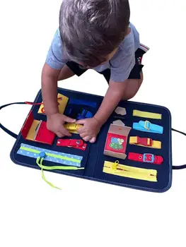 Izobraževanje Montessori Igrača Strani Zadrgo Gumb Poučevanja Vrtec Priročnik Diy Vezavi Krpo Zgodnjega Učenja Poučevanja Otroci Darilo