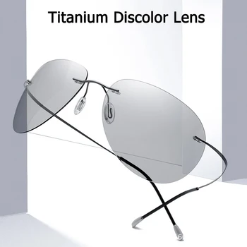 JackJad Moških Ultralahkih Titana Polarizirana Razbarvajo Leče, Sončna Očala Rimless Letalstvu, Stil, Blagovno Znamko, Design Sončna Očala Oculos De Sol