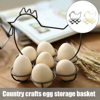 Jajce v Košarico Zaslonu je Pladenj Držalo za Zbiranje Svežih Jajc Kovinsko Jajce Stojalo za Shranjevanje za Kuhinjo TN99