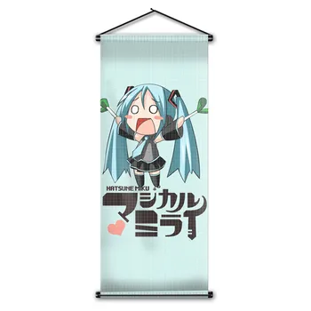 Japonski Anime Dekle Miku Zastavo Doma Dekor Visi Plakat, Risanka Glasbeni Dekle Steno, se Pomaknite Banner 45x110cm