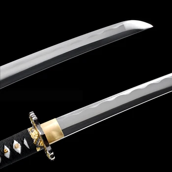 Japonski Meč Handforged Kovinski Katana Polno Tang Zmaj Stražar Boj pripravljen Ostrino za prakso Samurai Meči