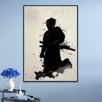 Japonski Samuraji Platno Slikarstvo Moderne Stenske Umetnosti, Slike, Povzetek Za Dnevni Sobi Doma Dekoracijo Plakatov In Fotografij