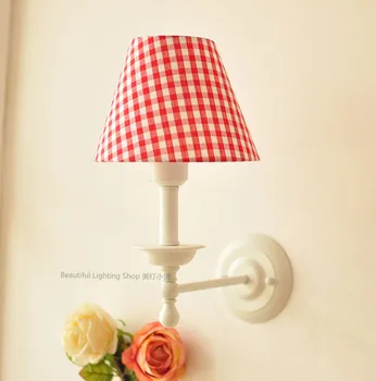 Japonski slog, Nordijska steno rov za foyer soba jedilnica AC85-260V E27 lampholder tkanine lampshade romantično stenska svetilka