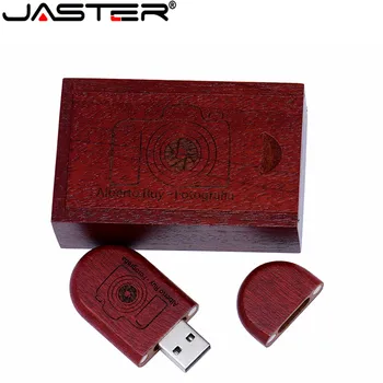 JASTER Leseni USB Z Box Pomnilnika Flash disk, pogon pero 4GB 8GB 16GB 32GB 64GB Fotografija Poročno darilo (prosto po meri logo)