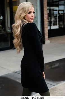 Jeseni leta 2020 fashion sexy slim fit ženske ' s cardigan dolg plašč žensk dolg rokav novo žensko elegantno črno žep plašč, jopica