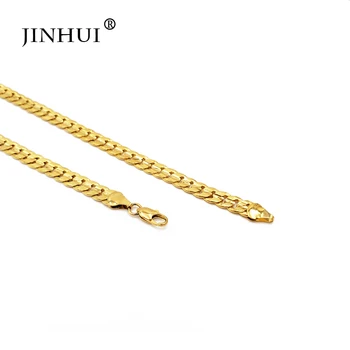 Jin Hui Afriške Trendy Moških Zlata, dolžina Ogrlice 50 cm verige žensk v Savdski Arabiji, modni nakit Prijateljev Rojstni dan Darila