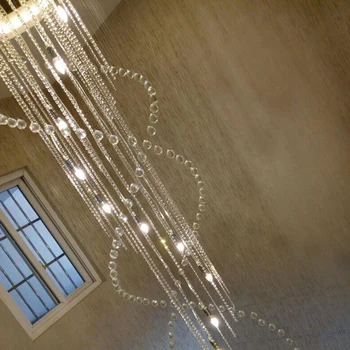 Jmmxiuz Sodobne andelier Spirala Dolge Stopnice Razsvetljave Držalo za Foyer Hotel Villa + brezplačna dostava