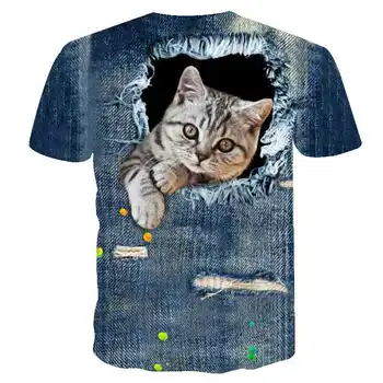 Joyonly 2019 Poletje Fantje Dekleta 3D majica Lepo Belo Črna Mačka Yin Yang Harajuku Design Otroci T-shirt Otroci Kul Vrhovi Tshirt
