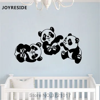 JOYRESIDE Panda Baby Stenske Nalepke, Nalepke Vinyl Otrok Fantje Dekleta Soba, Spalnica, Dnevna soba Home Interior Design Art Zidana A1449
