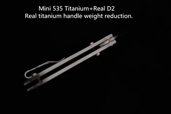 JUFULE Mini-chop 535 Titana Ročaj D2 Znamke S30v Rezilo Zložljiva Žep Preživetje EOS Taktično Orodje za Lov na Prostem Nož za Kampiranje