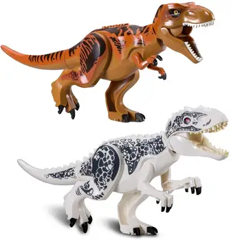 Jurassic Dinozaver Igrače Gradniki T-Rex Carnotaurus Tyrannosaurus Figuric Otrok Igrača Določa Darilo Otroci