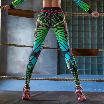 Kaminsky Nov Trak Digtal Fitnes Dokolenke Ženske Modni Trak Hlače Uvježbavanje Push Up Jeggings Barve Seksi Ženske, Športne Dokolenke
