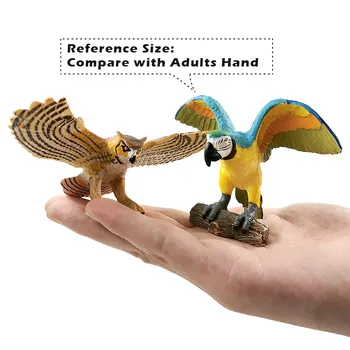 Kawaii Beli žerjav Plešast uharica ptica Papiga Živali Model figur doma dekor miniaturni pravljice vrt dekoracija dodatna oprema igrače