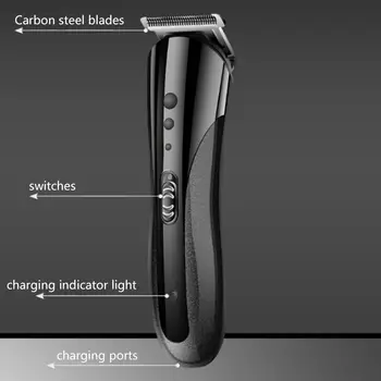 Kemei 3 v 1 Polnilna lase clipper brado las brivnik za moške, obraz, nos in britje električni rezalnik za rezanje lase