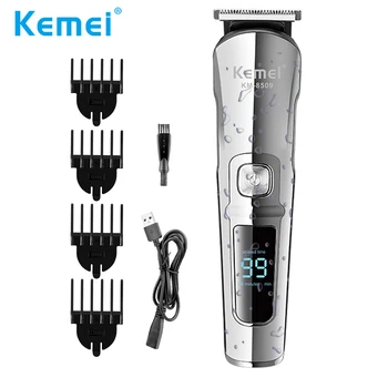 Kemei Nepremočljiva USB Polnilne Lase Clipper Za Moške Akumulatorski Hair Trimmer za Lase Rezanje Groomer