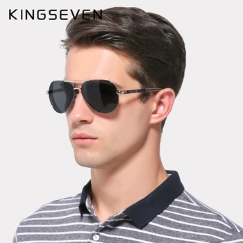 KINGSEVEN Aluminija, Magnezija moška sončna Očala Polarizirana Premaz Ogledalo Modni Očala, Moška Očala Pribor Za Moške Oculos