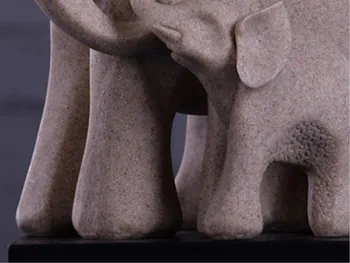 Kiparstvo Peščenjak, Mati In Sin Slon Smolo Obrti Ustvarjalni Dom Okraski Okraski Moda Namizno Dekoracijo Daril