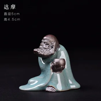 Kitajski Tradicionalni Keramike, Porcelana Buda Menih Kip Figurice Fengshui Darila, Čaj, Domače Živali Bonsaj Krajine Doma Dekoracijo