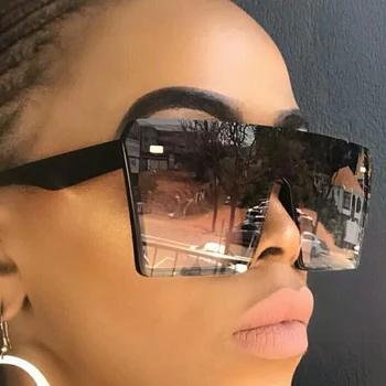 Klasičnih Kvadratnih sončna Očala Ženske Moški Prevelik Okvir Oblikovalec blagovne Znamke sončna Očala Odtenki Gafas De Sol Mujer UV400