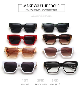Klasično Znanih Kvadratnih Sončna Očala Moški Ženske 2021 Trend Luksuzne Blagovne Znamke Kul Vintage Sončna Očala Vožnje Potovanja Punk Sunglass Za Moške