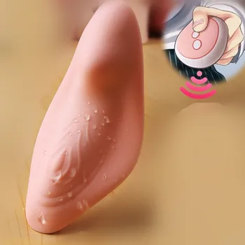 Klitoris Vibrator iz Silikona, Nosljivi Butterfly Strap On Dildo Sex Igrače Za Ženske Masturbacija 10 Hitrost Brezžičnih RC Vibracijsko Jajce