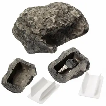 Ključ Varno Robo Votlih Skrivnost Skrita Smešno Blatni Rock Kamen Primeru Polje Home Vrt Dekor Varnosti Darilo