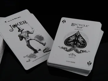 Kolesa Ghost Krova Ellusionist Črna/Bela Igralne Karte Dosegljivi Poker čarovniških Trikov Rekviziti za Strokovno Čarovnik