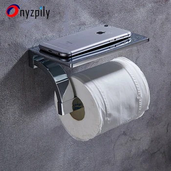 Kopalnica Toaletni Papir Držalo Za Telefon Roll Razpršilnik Brisačo Kavljem Chrome Gori Toaletni Papir Držalo