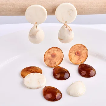 Koreja retro imitacij jantarja slonokoščene bele kapljice rezin nakit dodatki DIY uhan uhani eardrop material vrečke