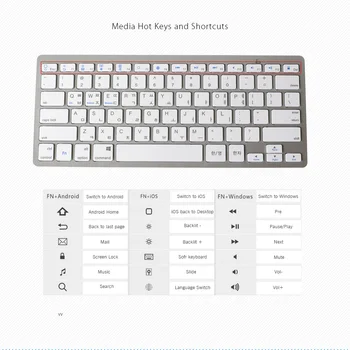 Korejski Mini Bluetooth Tipkovnico za iPad Apple Pro, iPad Zraka, tablični računalniki Brezžično Tipkovnico za iMac, Macbook Pro, Smart TV