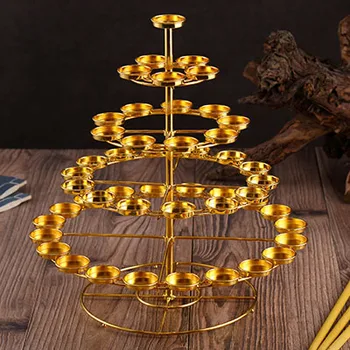 Kovinski Dekoracijo, Stojala Za Sveče Imetnik Lotus Zlata Sveča Stenski Okraski Indijski Svečniki Retro Uspešnic GG50zt