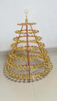 Kovinski Dekoracijo, Stojala Za Sveče Imetnik Lotus Zlata Sveča Stenski Okraski Indijski Svečniki Retro Uspešnic GG50zt