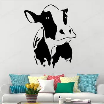 Krava Vinil stenske Nalepke Krava Živali vinilna doma stenski dekor spalnica plakat izmenljive umetnosti zidana JH679